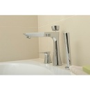 Evenes Miscelatore a 3 fori per bordo vasca Diva con doccetta a barra 190 mm cromo NUOVO