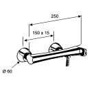 Evenes wandmengkraan Diva chroom NIEUW