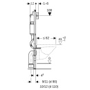 Geberit DuofixBasic element for WC, 112 cm with Delta UP-SPK 12 cm, wall anchor 458103001 NEW