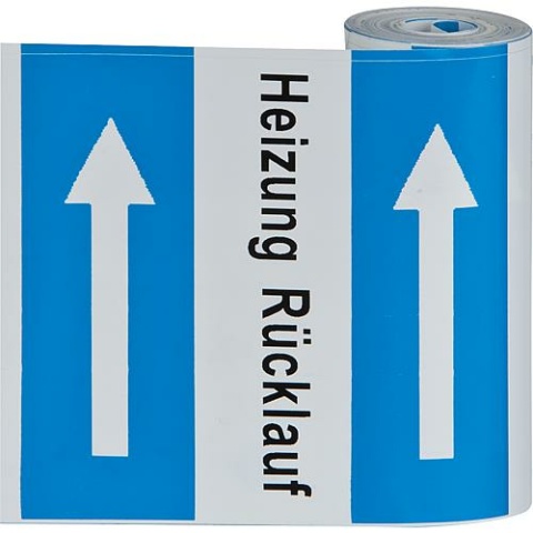Simplex klevende etiketteertape ""Heizung RL"" 78 mm breed, rol á 5m F55164 NIEUW