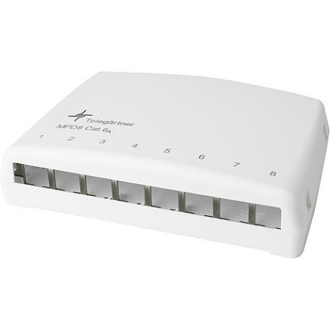 Telegärtner Mini Verdeler MPD8 AMJ/UMJ TH35 alpine wit, niet uitgerust NIEUW