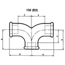 ATUSA Tempergussfitting verzinkt Nr. 132, Zweibogen-T, Ø 1/2"" NEU