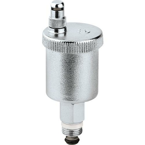 Sfiato rapido automatico Caleffi MINICAL tipo 5021, DN10(3/8"") AG, ottone cromato con valvola di intercettazione 502132 DEC NUOVO