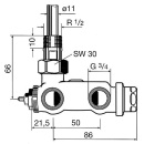 HEIMEIER E-Z valve with immersion pipe DN 15 two-pipe system straight through NEW