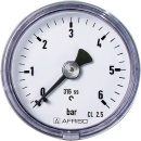 Afriso pressure gauge stainless steel 0-6 bar 40mm, axial...