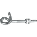 Plafondhaken met metrische draad en moeren gegalvaniseerd...