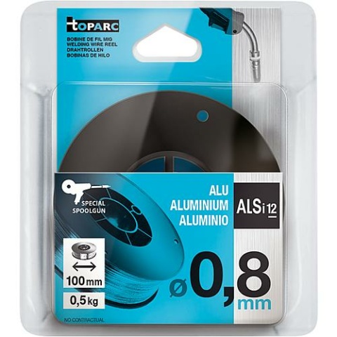 GYS filo pieno alluminio Ø 0,8 mm, bobina Ø 100 mm, AISi12 NUOVO