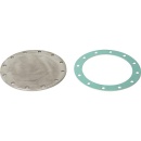 Blindflansche Edelstahl 430mm, inkl. Dichtung und...