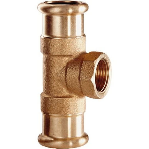 Aalberts Rotguss Pressfitting M-Kontur T-Stück IG-Abgang 42x1/2""x42 Typ 6130g 6130G4212 NEU