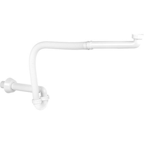 PP - Zajmujący niewiele miejsca syfon z giętką rurką. Rurka zanurzeniowa 1 1/4"" x 40 mm 21265546 NOWOŚĆ