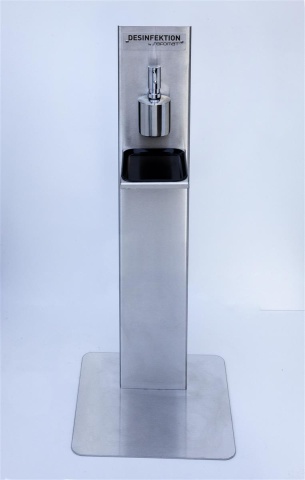 FOB Hygiene Stat. 2 Edelst. EasyClick 450ml Desinfek. Tropfsch. schw. 12750302 NEU