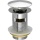 Shaft valve ""Klicker"" 11/4, chrome-plated brass, with overflow, cover plate 64mm NEW
