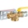 Teco gas shut-off ball valve for single-pipe meter straight through NEW