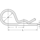 Federstecker, einfach Drahtstärke 4mm verzinkt VPE 100 4001796322112 NEU