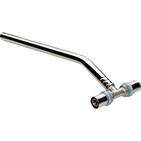 Evenes radiatoraansluiting T-stuk 16x2 15mm lengte 300mm, TH contour enkel NIEUW