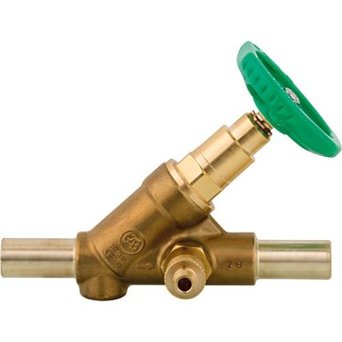 Bruse free-flow valve-MS DN20 (3/4"") with plug end 22mm with drain DVGW NEW