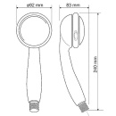 Evenes Juno słuchawka prysznicowa 5 rodzajów strumienia ø 92 mm chrom NOWOŚĆ