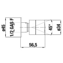 Evenes Douche latérale TONDO MAS 1 jet DN15 (1/2"") FI laiton chromé NEUF