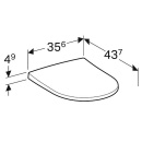 Geberit WC seat Acanto White, Softclose + Quick-Release NEW