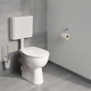 Grohe Asiento WC Bau Softclose blanco bisagras de acero inoxidable NUEVO