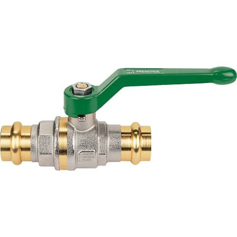 Effebi brass ball valve press fitting with aluminium hand lever 35 x 35 NEW