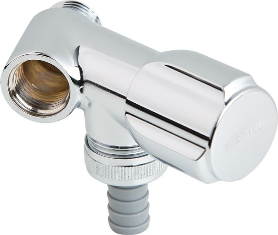 Schell Comfort secondary connection valve with valve for single taps DN15 1/2"", chrome 33090699 NEW